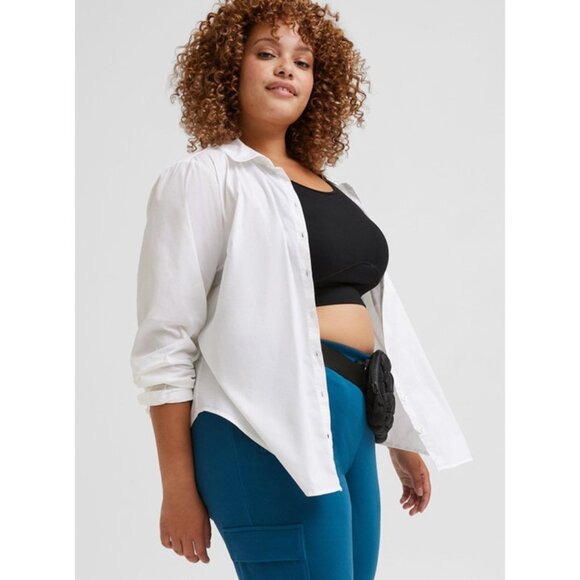 NWT Torrid Madison Poplin Button-Up Long Sleeve Shirt - Picture 1 of 4